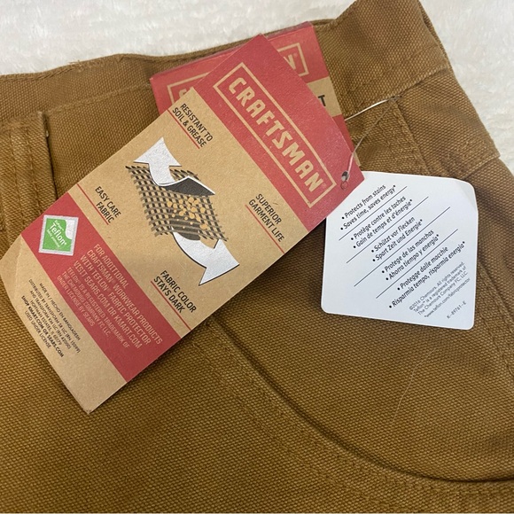 NWT Craftsman Men's Double Knee Canvas Carpenter Workwear Pants 40 x 32 - Picture 4 of 11